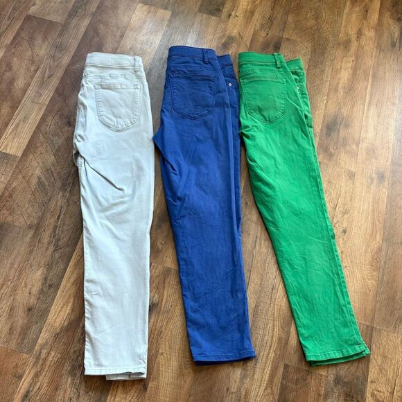 Gibson Latimer Budle Lot of 3 Skinny Pants Women's 8 Royal Blue, Green, Light Bl - Picture 4 of 15